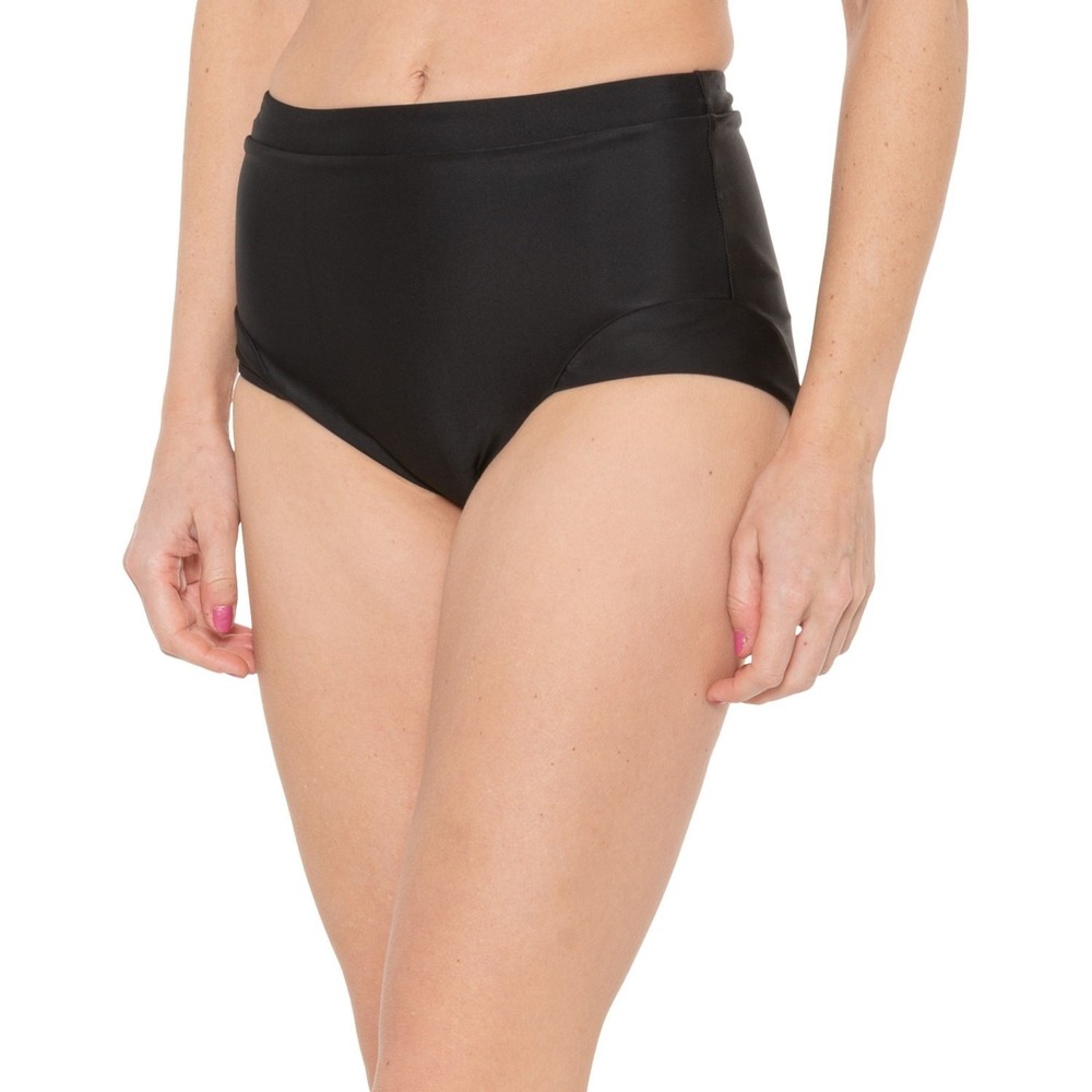 PrAna Milan Black Bikini Bottoms Women‎ XS Hi Waist Eco-Friendly Swimwear NWT